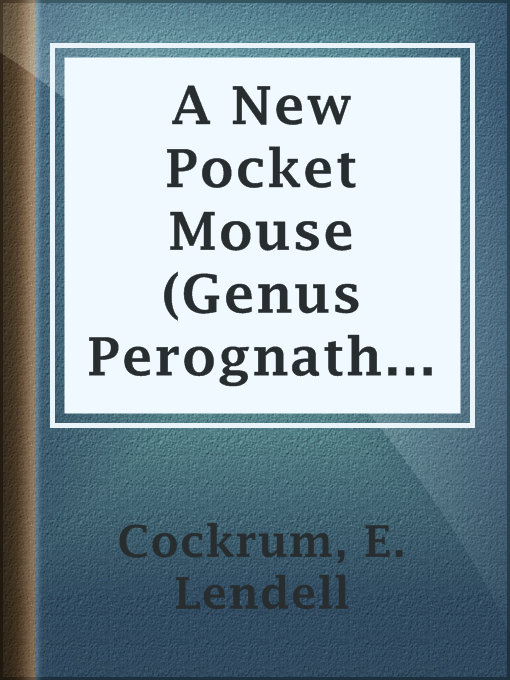Cover image for A New Pocket Mouse (Genus Perognathus) from Kansas